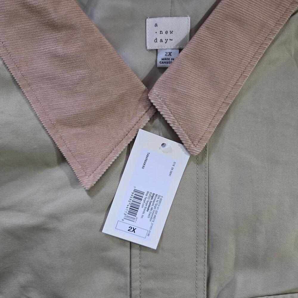 A-new-day Women's Khaki and Green Jacket